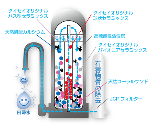 回帰水の浄化システム